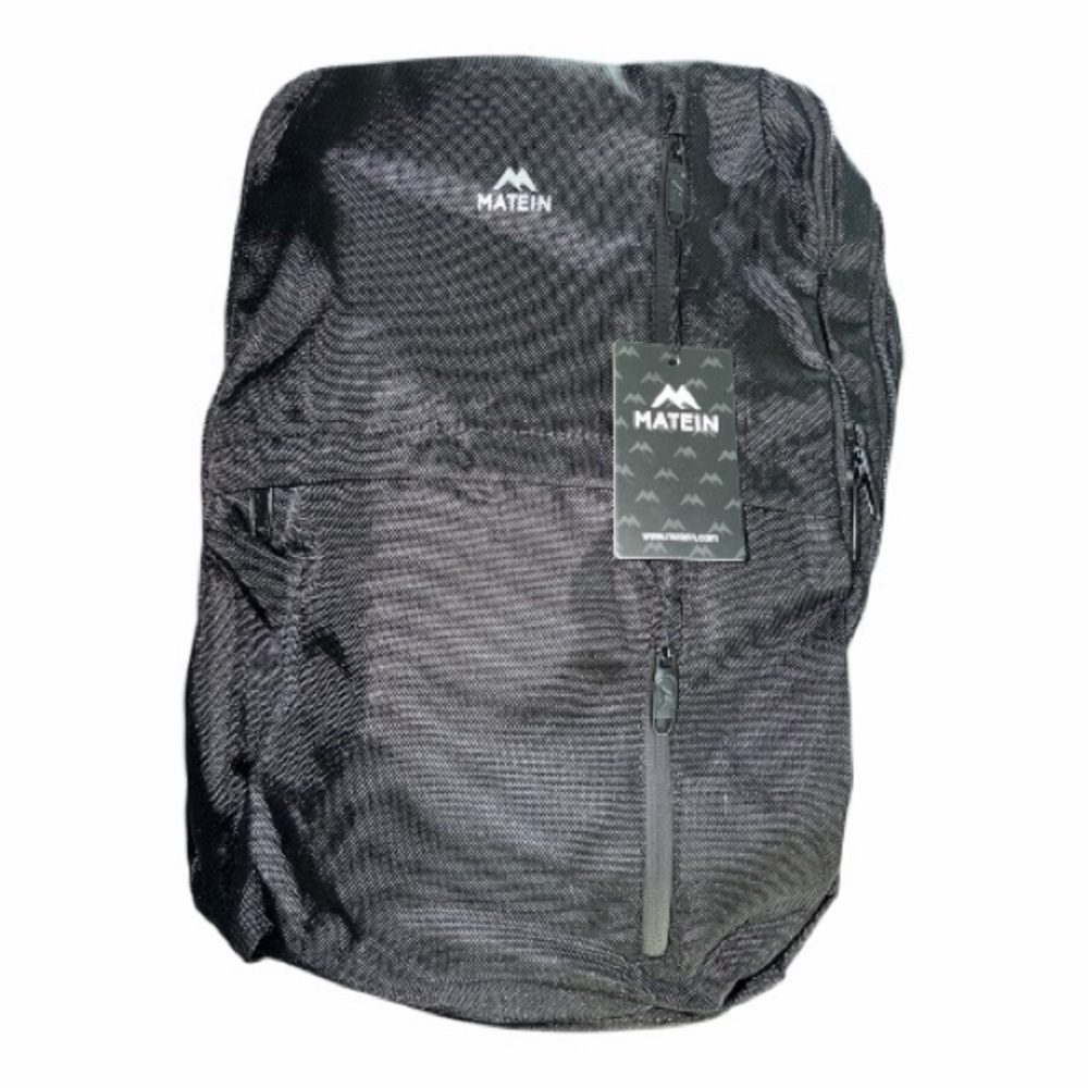 Matien Black Backpack Carry On Travel Bag 17 inch New - Picture 7 of 13